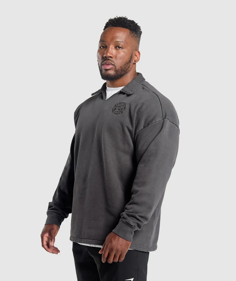 Gymshark Premium Legacy Pullover - Black/Pigment Dye