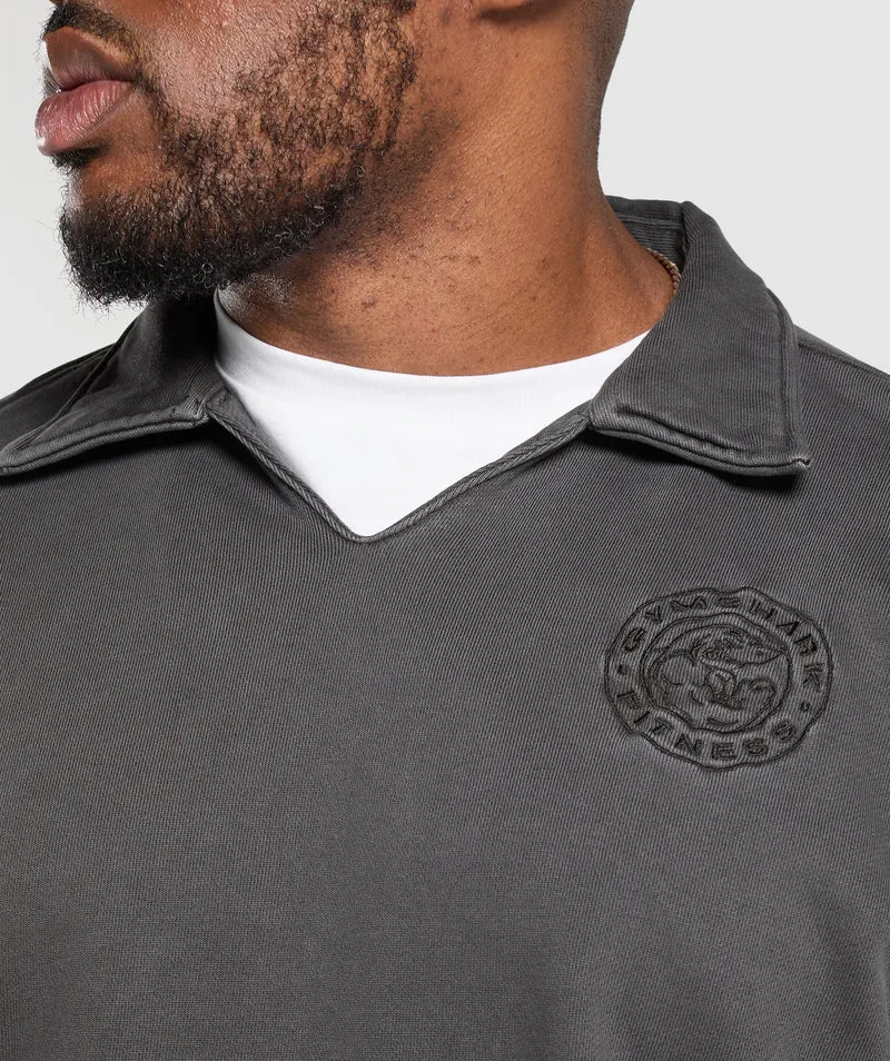 Gymshark Premium Legacy Pullover - Black/Pigment Dye