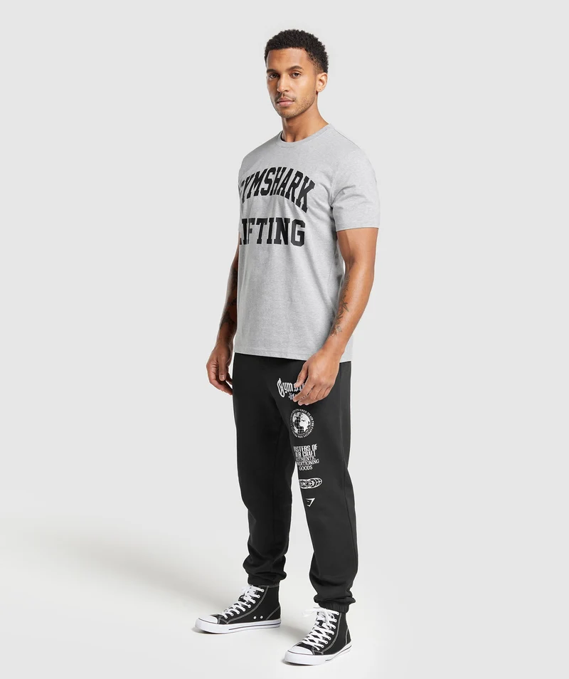 Gymshark Lifting Club T-Shirt - Light Grey Core Marl