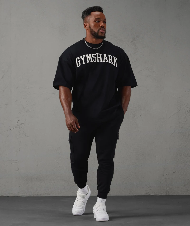 Gymshark Collegiate T-Shirt - Black