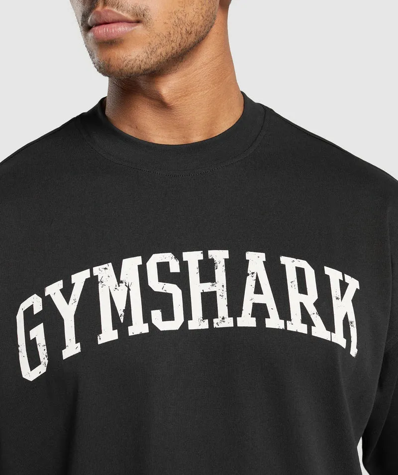 Gymshark Collegiate T-Shirt - Black