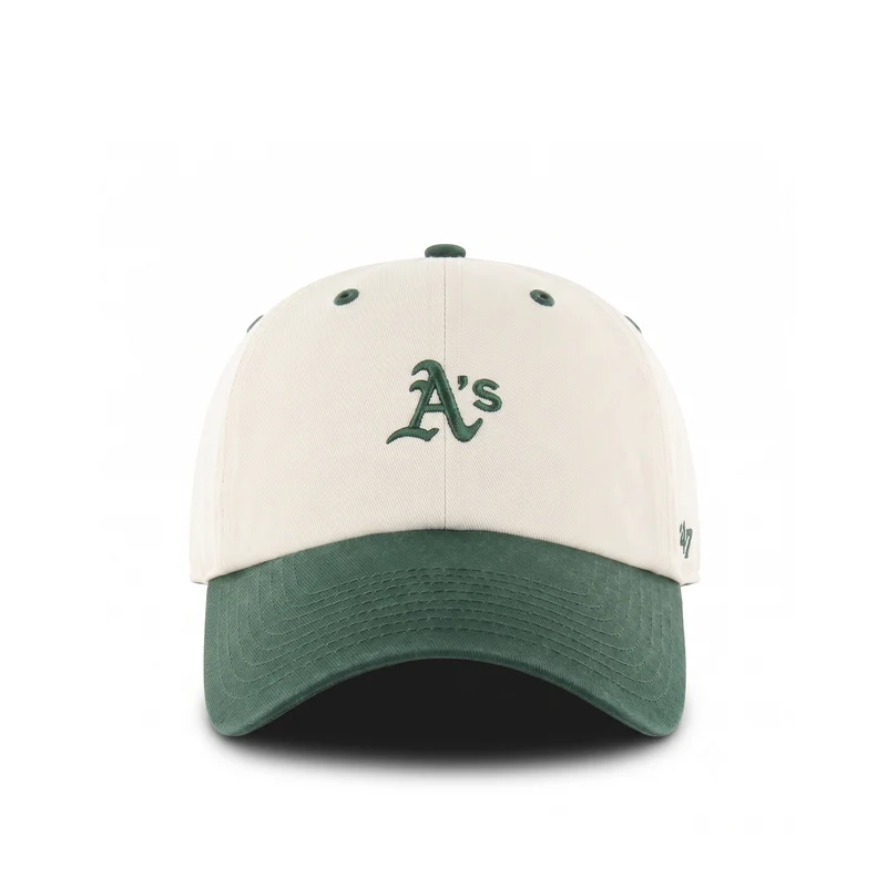 47 MLB Oakland Athletics *Base Runner Two Tone Clean Up* Cap (Natural / Green)