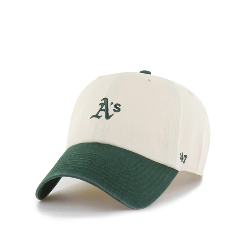 47 MLB Oakland Athletics *Base Runner Two Tone Clean Up* Cap (Natural / Green)
