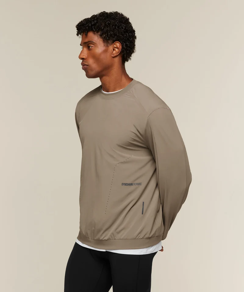 Gymshark Running Elite Crew - Lifestyle Brown