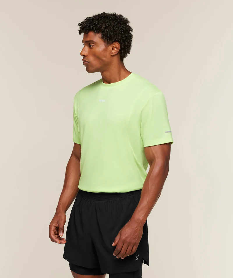 Gymshark Super Soft Running T-Shirt - Pace Green