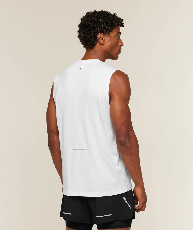 Gymshark Super Soft Running Tank - White