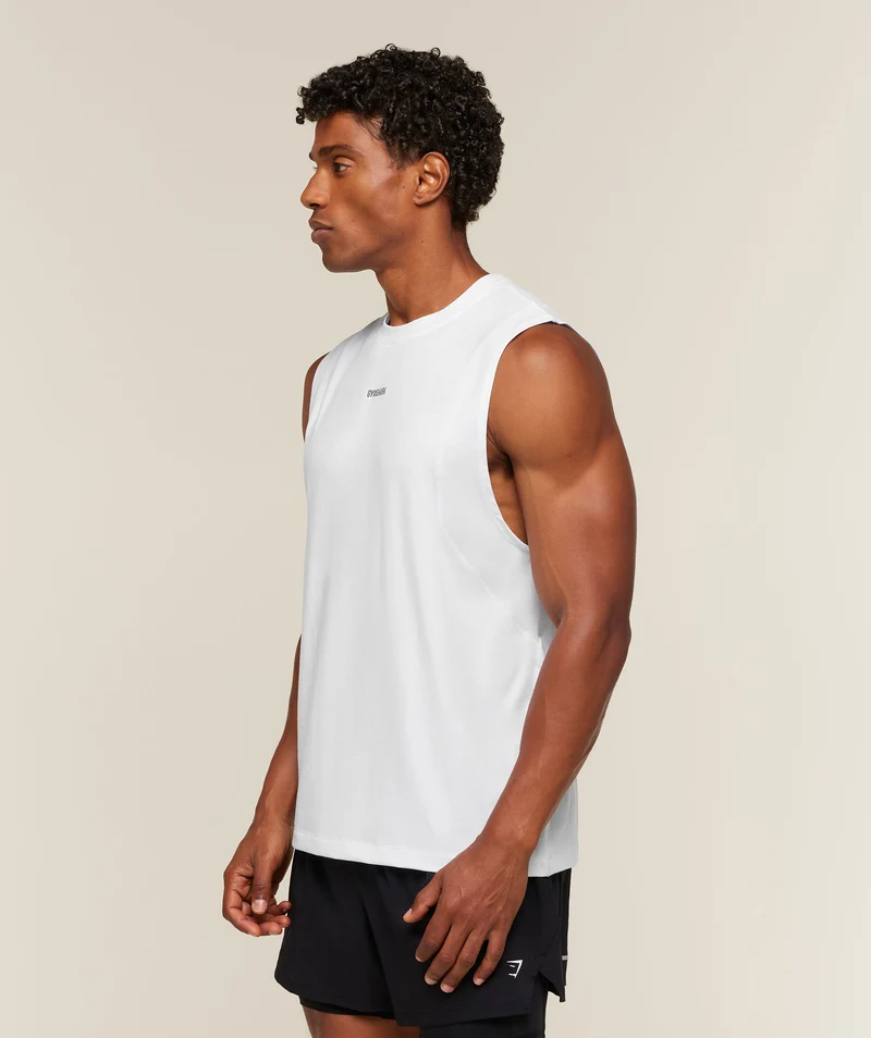 Gymshark Super Soft Running Tank - White