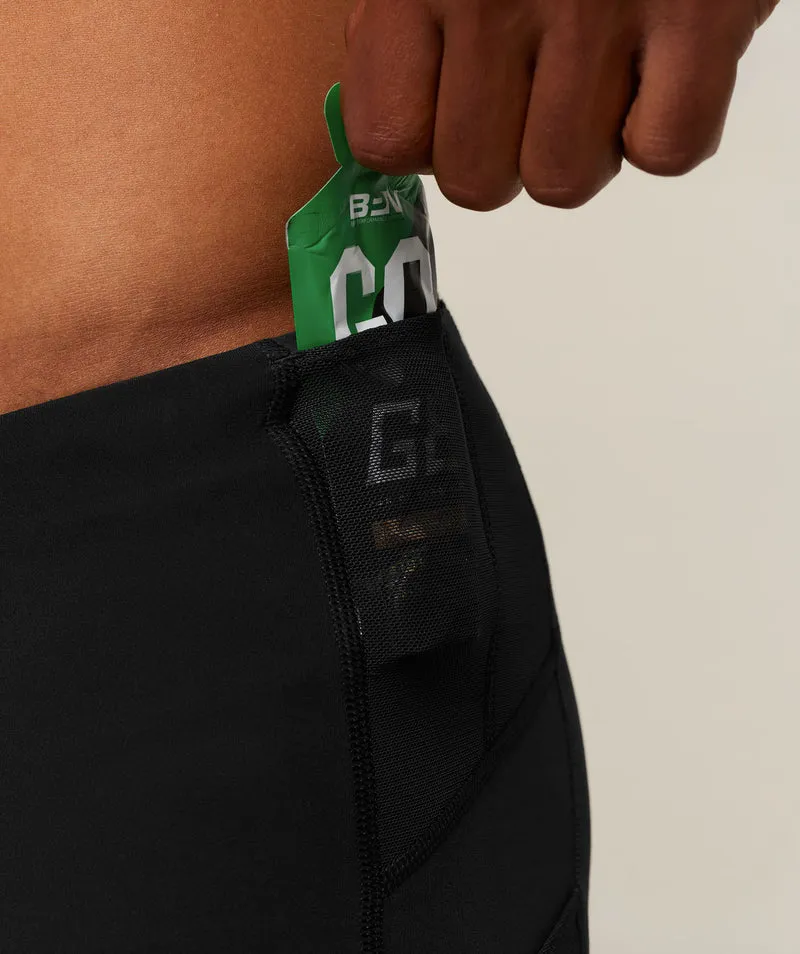 Gymshark Running Elite 7 Pocket Half Tights - Black