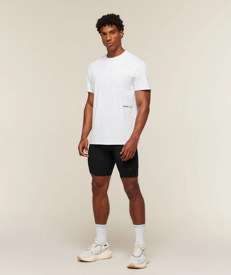 Gymshark Running Elite 7 Pocket Half Tights - Black