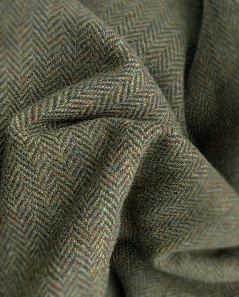 Damen Wollmantel "Emilia" in green Hill Tweed