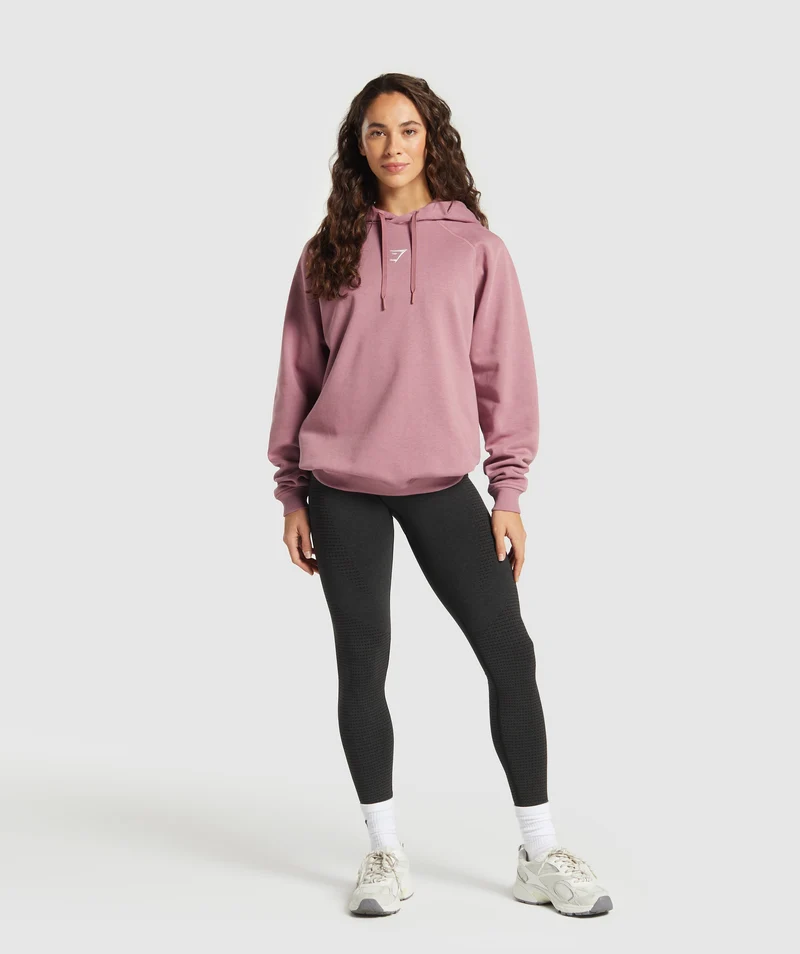 Gymshark Training Oversized Fleece Hoodie - Calm Pink