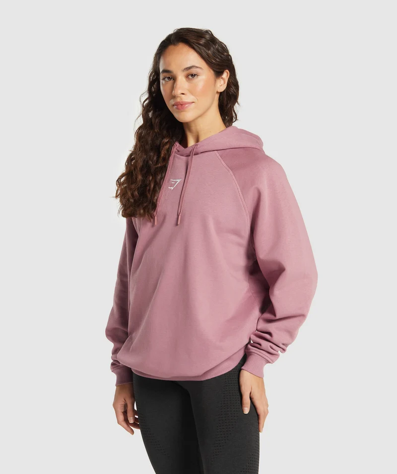 Gymshark Training Oversized Fleece Hoodie - Calm Pink