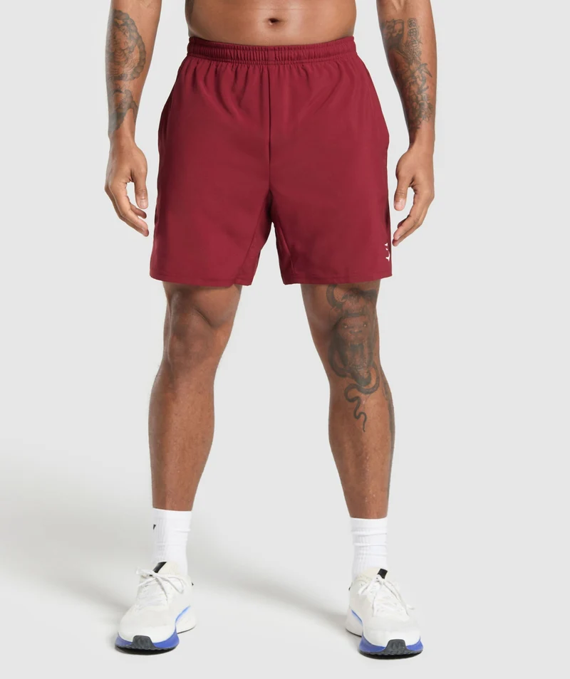 Gymshark Arrival 7" Shorts - Sets Red