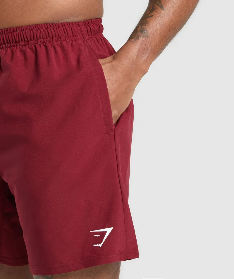 Gymshark Arrival 7" Shorts - Sets Red