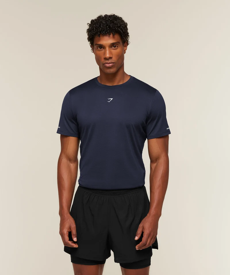 Gymshark Running T-Shirt - Heavy Blue