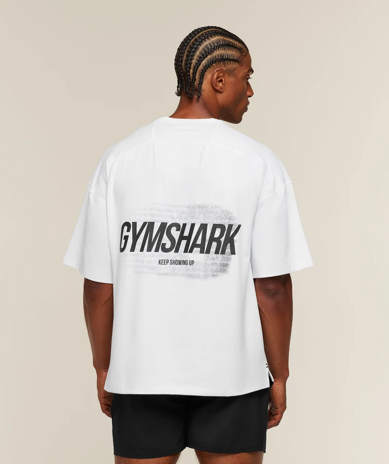 Gymshark Hybrid T-Shirt - White
