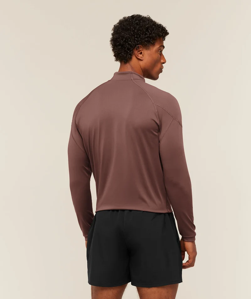 Gymshark Performance 1/4 Zip - Espresso Brown