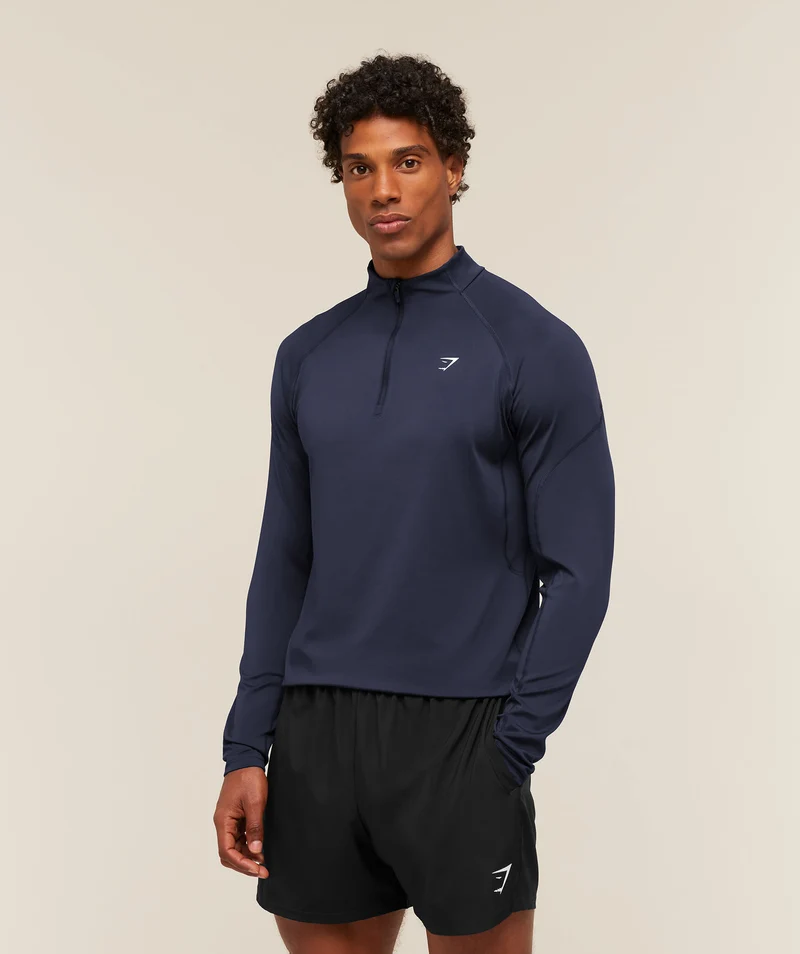 Gymshark Performance 1/4 Zip - Heavy Blue