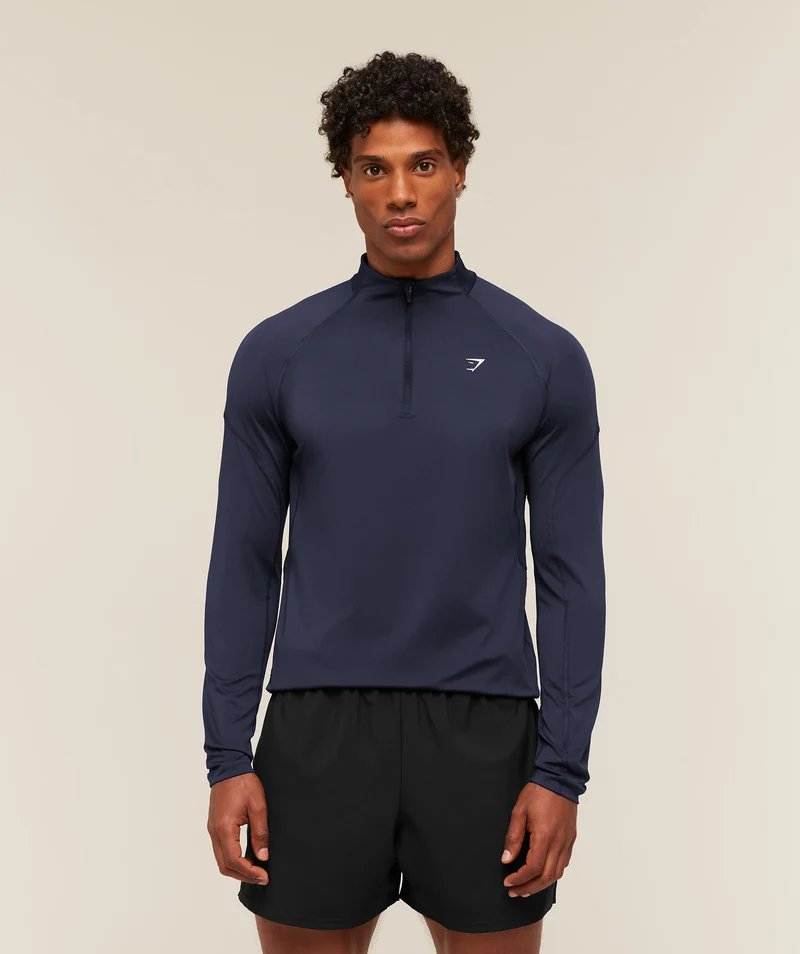 Gymshark Performance 1/4 Zip - Heavy Blue