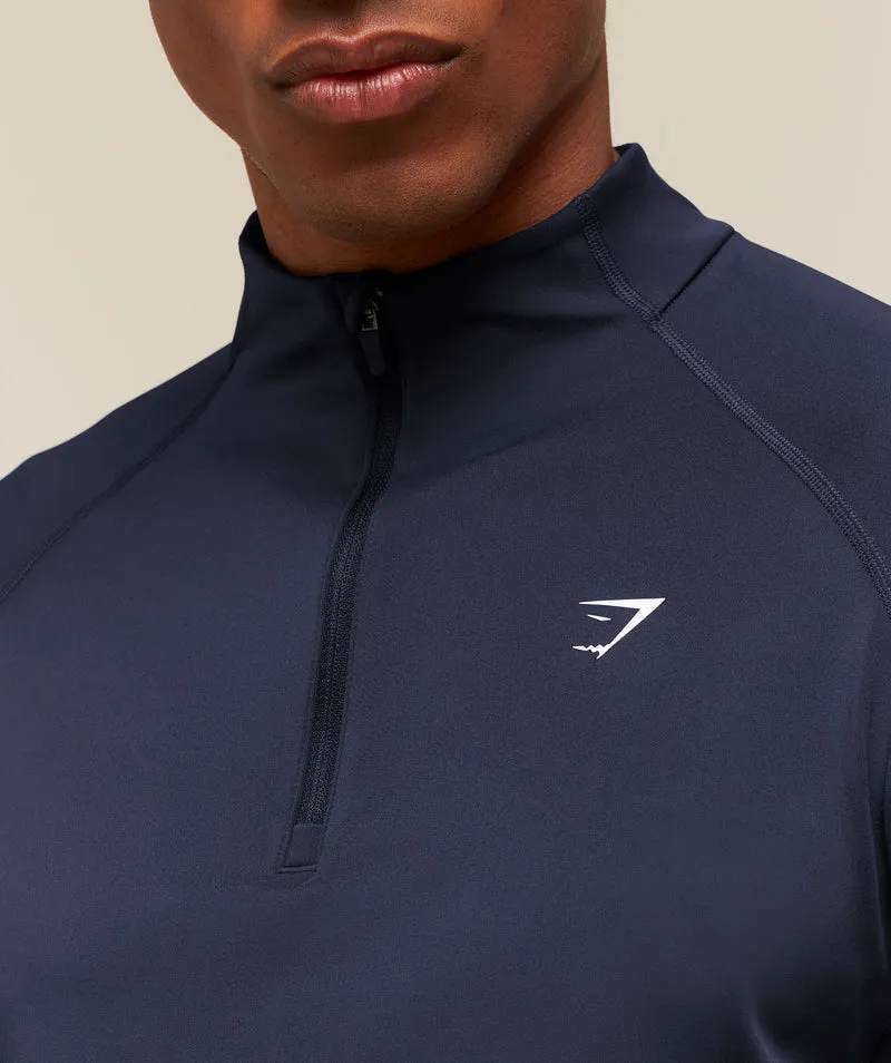 Gymshark Performance 1/4 Zip - Heavy Blue