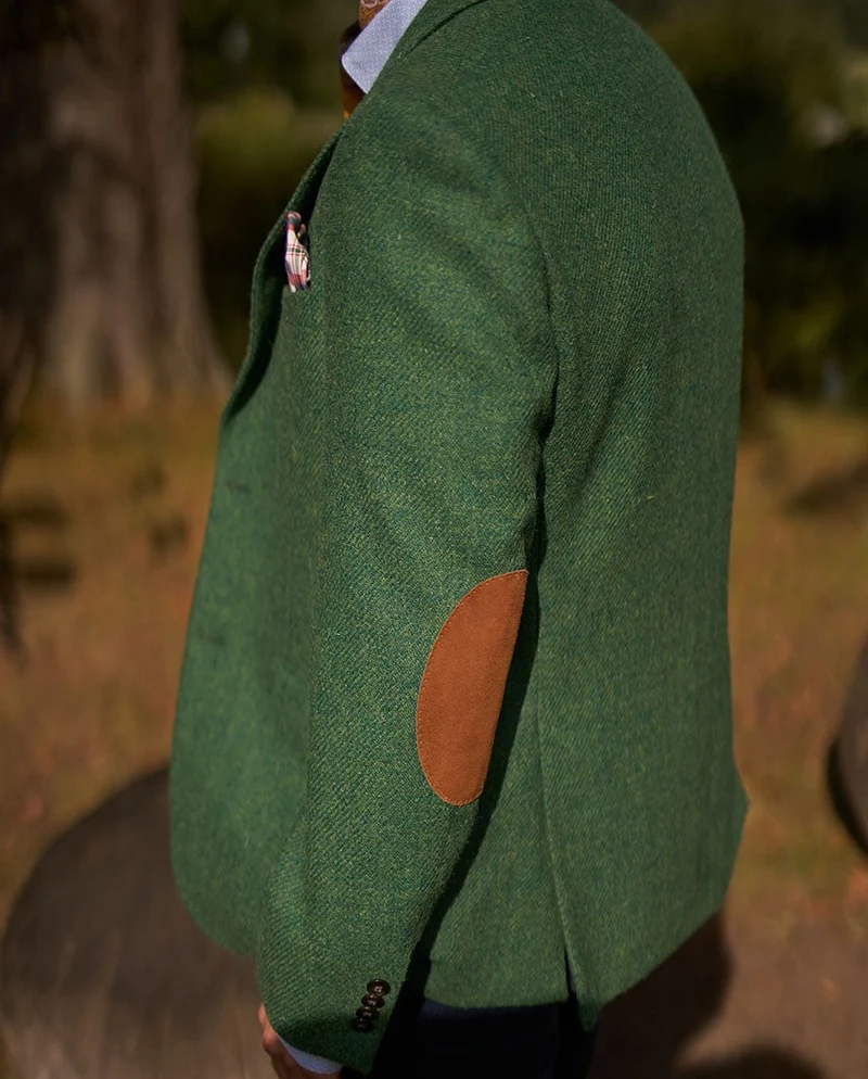 Harris Tweed Sakko "London" in green Twill