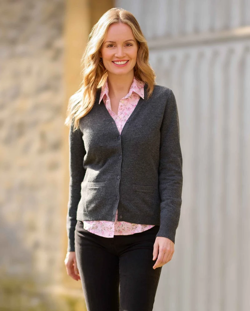 Damen Cardigan "Mara" in charcoal
