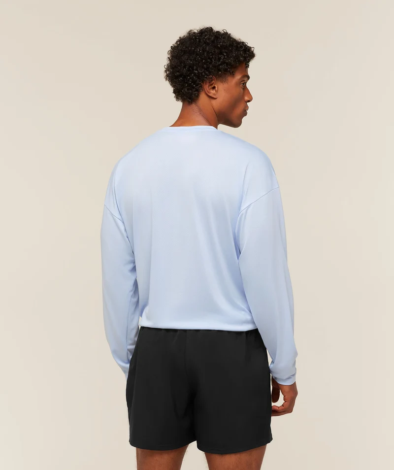 Gymshark Arrival Oversized Long Sleeve T-Shirt - Tranquil Blue