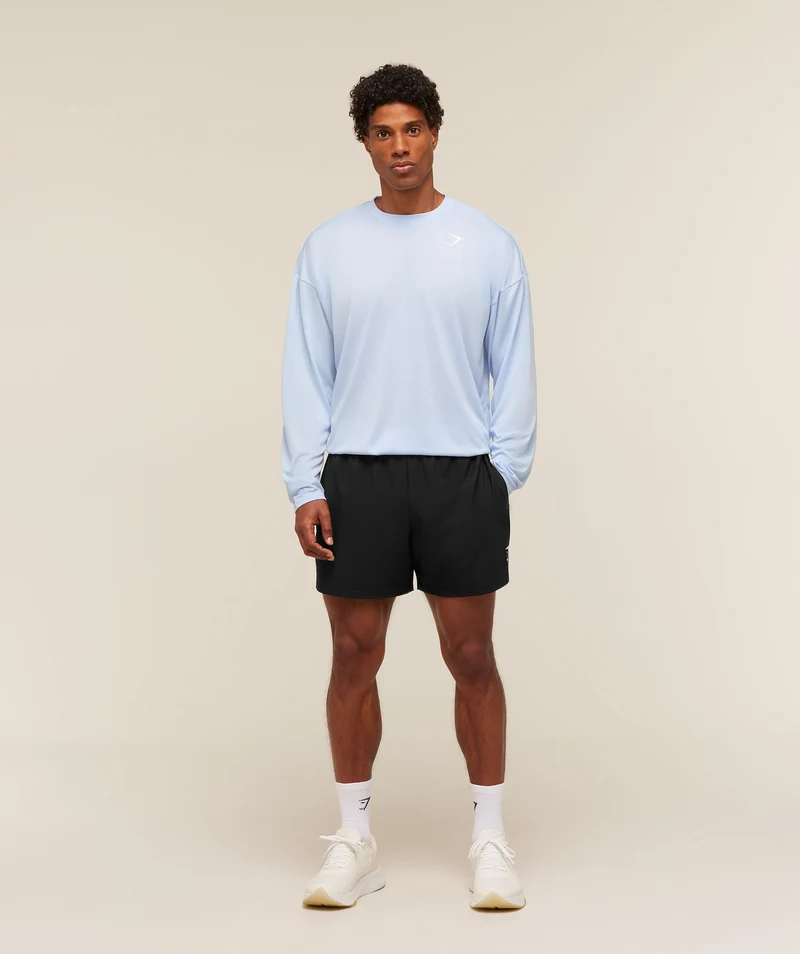 Gymshark Arrival Oversized Long Sleeve T-Shirt - Tranquil Blue
