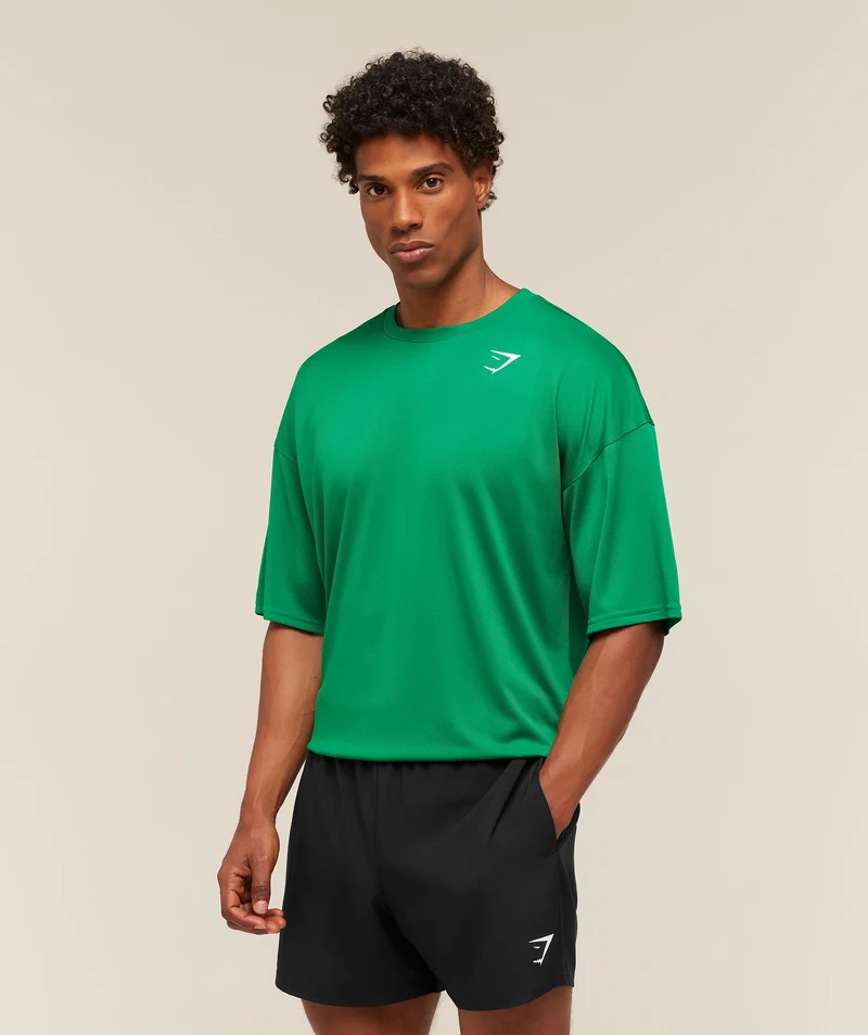 Gymshark Arrival Oversized T-Shirt - Track Green
