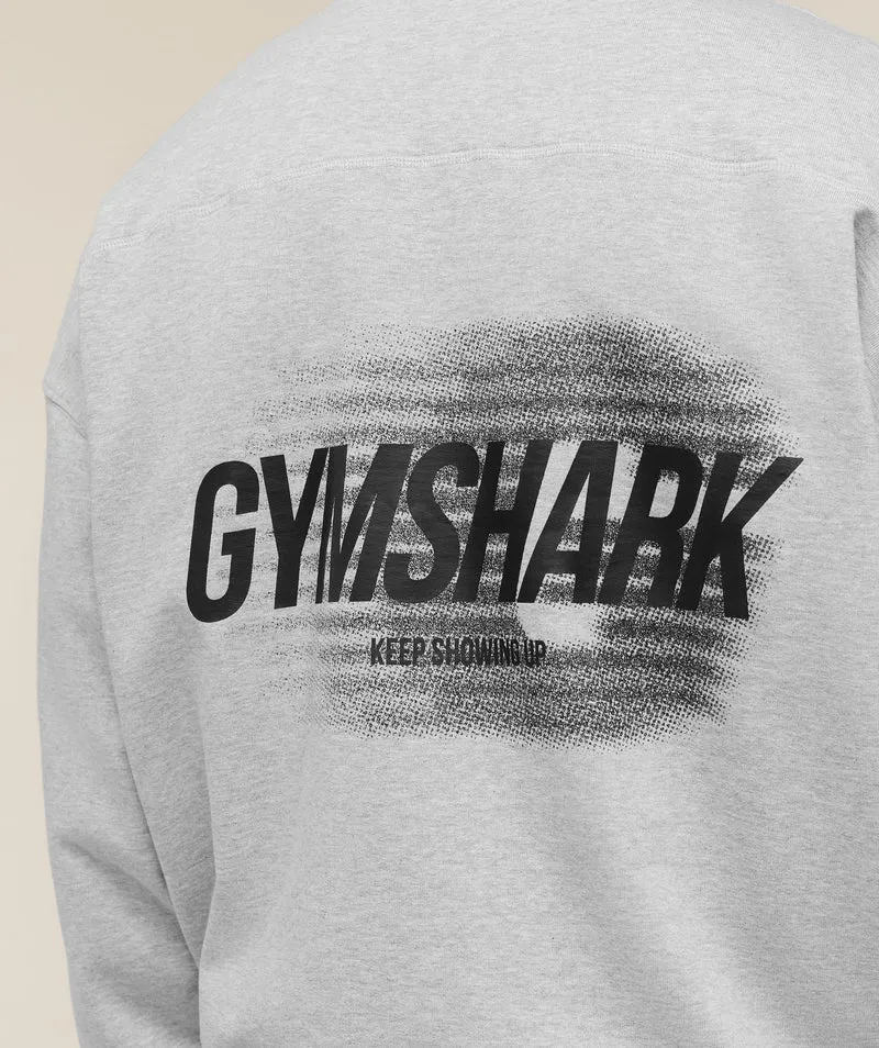 Gymshark Hybrid Sweatshirt - Soft Grey Marl