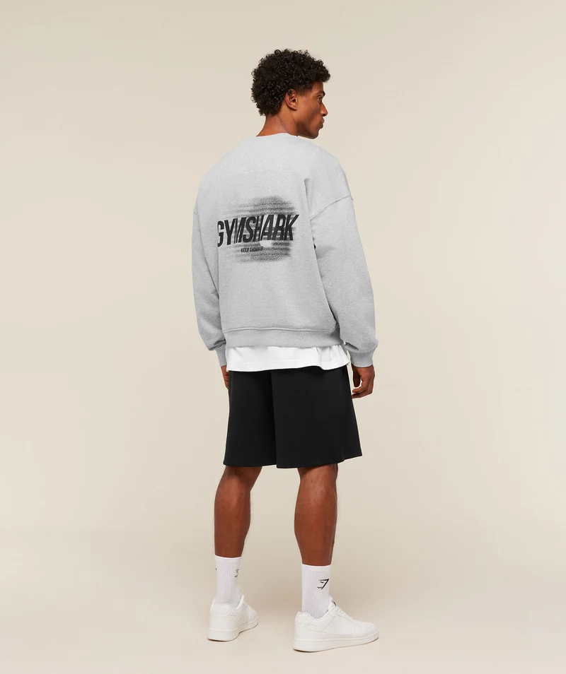 Gymshark Hybrid Sweatshirt - Soft Grey Marl