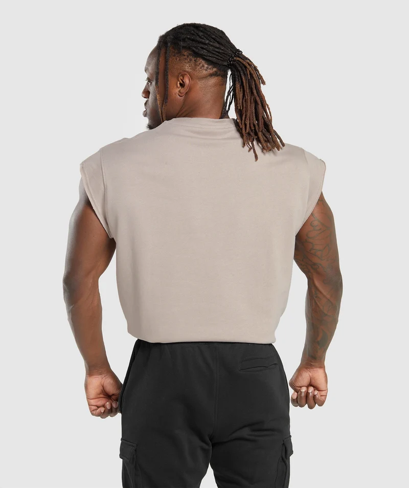 Gymshark Super Natural Cut Off T-Shirt - Stone Pink