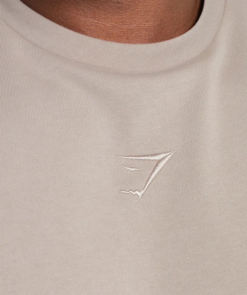 Gymshark Super Natural Cut Off T-Shirt - Stone Pink
