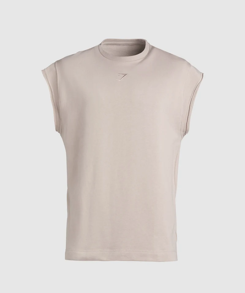 Gymshark Super Natural Cut Off T-Shirt - Stone Pink