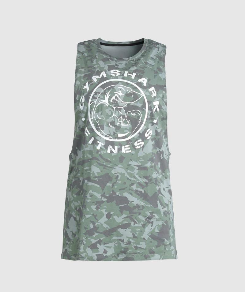 Gymshark Legacy Drop Arm Tank - Unit Green
