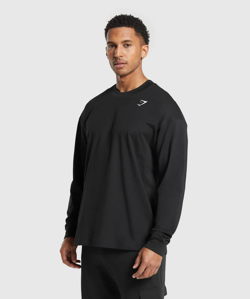 Gymshark Western Long Sleeve T-Shirt - Black
