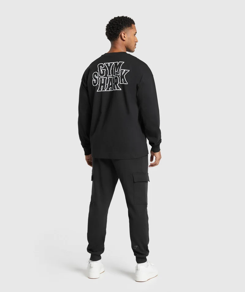Gymshark Western Long Sleeve T-Shirt - Black