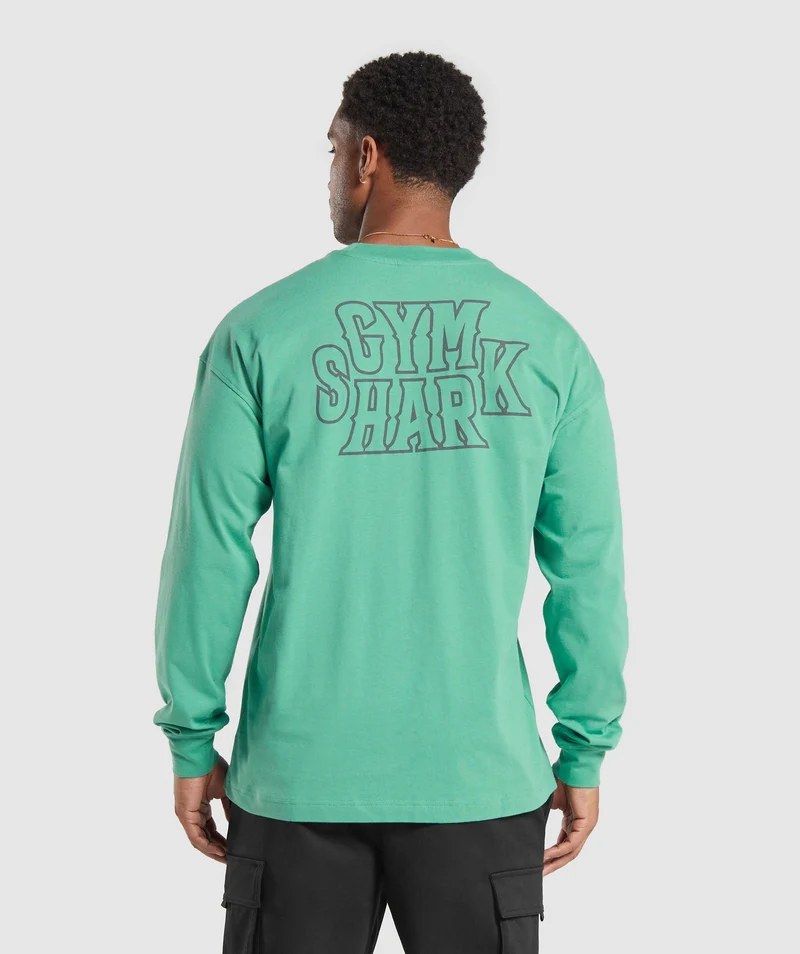 Gymshark Western Long Sleeve T-Shirt - Lagoon Green