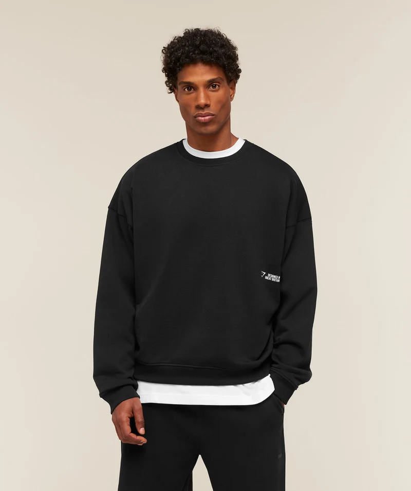 Gymshark Hybrid Sweatshirt - Black