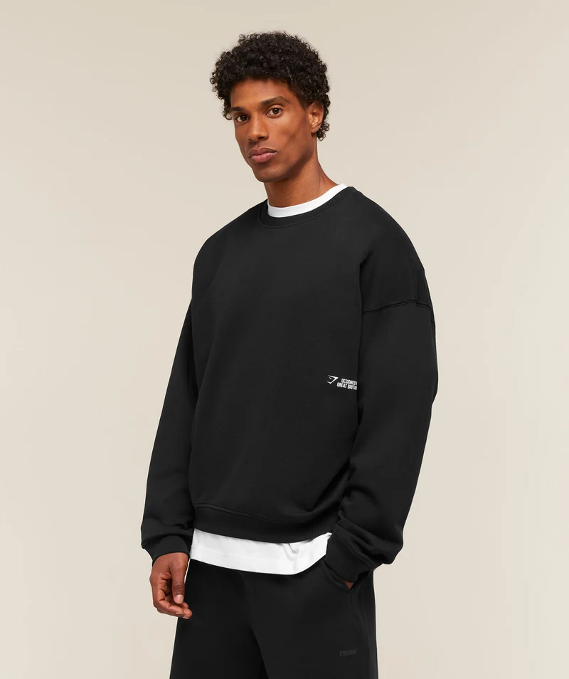 Gymshark Hybrid Sweatshirt - Black