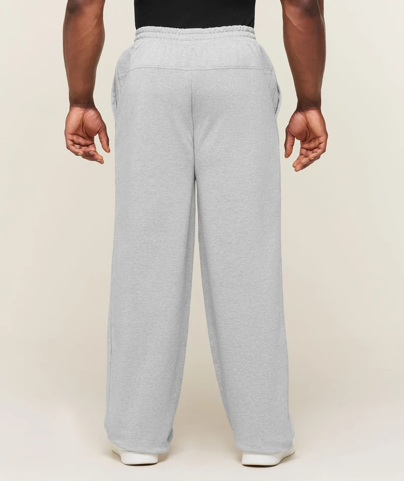 Gymshark Global Lifting Wide Leg Pants - Light Grey Core Marl