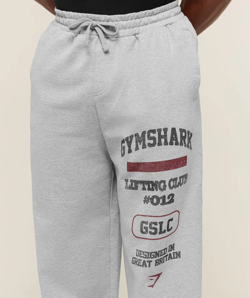 Gymshark Global Lifting Wide Leg Pants - Light Grey Core Marl