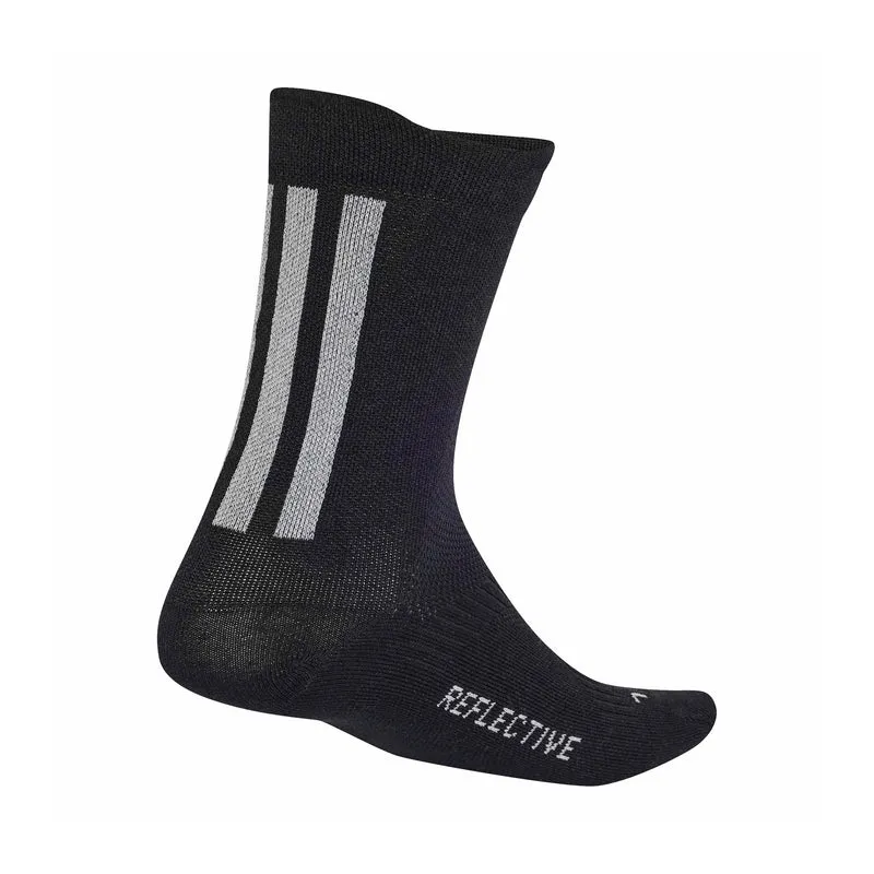 Run Reflective Crew Laufsocken Unisex - schwarz