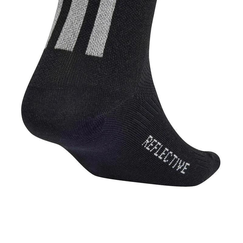 Run Reflective Crew Laufsocken Unisex - schwarz