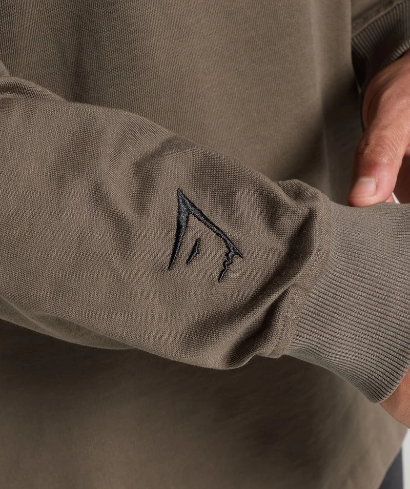 Gymshark Long Sleeve Polo - Camo Brown