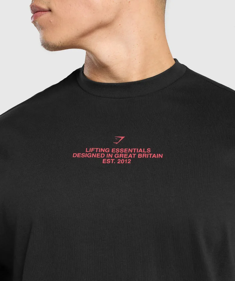 Gymshark Lifting Club Graphic T-Shirt - Black