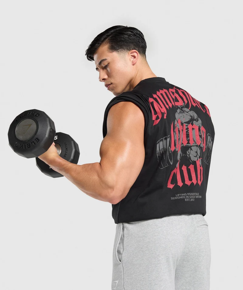 Gymshark Lifting Club Graphic T-Shirt - Black