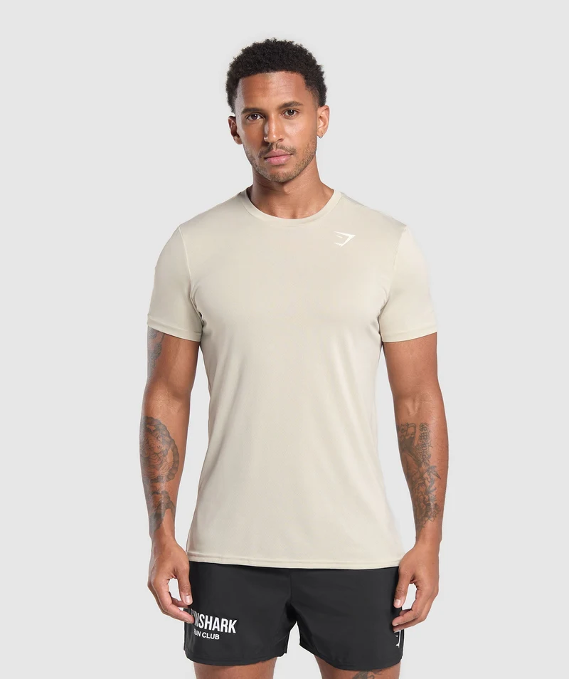 Gymshark Running Dept. T Shirt - Pebble Grey