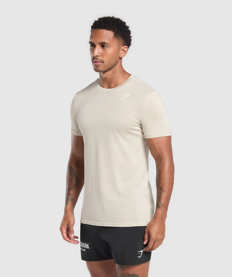 Gymshark Running Dept. T Shirt - Pebble Grey