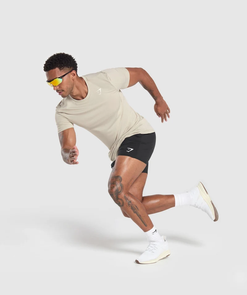 Gymshark Running Dept. T Shirt - Pebble Grey